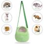 Yosoo 1 PCS Portable White Mesh African Hedgehog Hamster Breathable Pet dog Carrier Bags Handbags Puppy Cat Travel Backpack (M, White Mesh - Green)