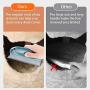 YALAMI Pet Hair Remover Brush, Pet Hair Detailer with Dilated Handle Multifunctional Dog & Cat Hair Remover for Cars Laundry Carpets Sofa Clothes Clothing Home Furniture Beds Couches Blue & Light Blue