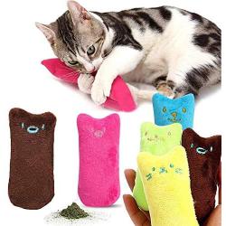 Grehod 5pcs Cat Toys, Cat Pillow Pet Toys, Kitten Interactive Toys, Catnip Chew Toys, Plush Doll Chew Toys, Catnip Doll Toys, Play Bite Decompression