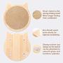 Cat Scratching Post for Floor or Wall Mounted Use, Wooden Sisal Board with 4 Suction Cups, Cat Scratcher Pad for Kitty Grinding Claws, Wall&Floor Cat Scratch Pad