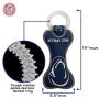 Pets First NCAA Penn State Nittany Lions College Dental Tough Dog TUG Bone Toy with Built-in Squeaker Attached to a Safe Rubber Teething Toothbrush PET Toy, Team Color, 14 x 5 (PA-3310)