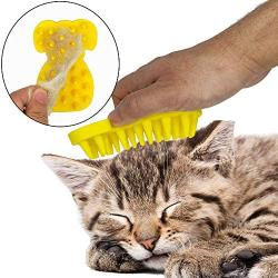 KIRTI Groom Brush,Massag Brush for Dogs, Cats, Small Animals and Pets with Short Hair Grooming Bathing Massaging and Deshedding Silicone Brush,Soft Rubber Bristles