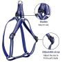 KOOWIN Personalized Waterproof Dog Harness Coated Ultra Soft Rubber with Reflective Strip, Red for Male Blue for Female, Not Hurt Pet Neck, Adjustable Medium Large Breed