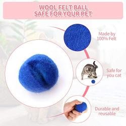 Weewooday 9 Pieces Wool Felt Ball Toys for Cats and Kittens Cat Wool Ball Toys Handmade Wool Dog Balls Colorful Soft Quiet Felted Fabric Balls for Cat Lover, Craft Supplies