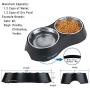 Joy Melody Elevated Cat Bowls, Raised Small Dog Dish with Heavy Stand, Stainless Steel Food and Water Pet Feeder, Anti-Slip, Dishwasher Safe with Cleaning Cloth
