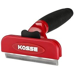 Kosse Professional Pet Deshedding Tool with Fur Ejector, Grooming Brush Effectively Reduces Shedding by up to 90%, Grooming Comb for Cats and Dogs