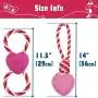 Lepawit Valentines Day 2Pack Dog Rope Toys Cotton Rope Dog Chew Toys for Medium Large Dogs Length 11.5inch Interactive Tug of War Dog Toys Lepawit Valentines Day 2Pack Dog Rope Toys Cotton Rope Dog Chew Toys for Medium Large Dogs Length 11.5inch Interactive Tug of War Dog Toys
