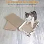 ComSaf Durable Cat Scratcher Cardboard Refill, Cat Scratch Pad, 3 in 1 Recyclable Corrugated Scratcher, Reversible Scratch Box, Scratcher Lounge for Furniture Protection, Cat Training Toy ComSaf Durable Cat Scratcher Cardboard Refill, Cat Scratch Pad, 3 in 1 Recyclable Corrugated Scratcher, Reversible Scratch Box, Scratcher Lounge for Furniture Protection, Cat Training Toy