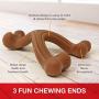 Nylabone Ergonomic Hold & Chew Wishbone Power Chew Durable Dog Toy Bison Flavor