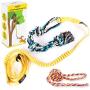 Outdoor Hanging Bungee Dog Toy - Interactive Tether Tug Toy for Pitbull & Small to Large Dogs - Durable Tugger for Safe & Fun Solo Play - Ideal for Exercise & Tug of War - 2 Strong Rope Toys Included