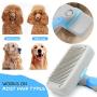 JIPOWER Self Cleaning Slicker Brush for Dogs and Cats, Pet Grooming Tool,Removes Undercoat,Shedding Mats and Tangled Hair,Dander,Dirt, Massages Particle,Improves Circulation