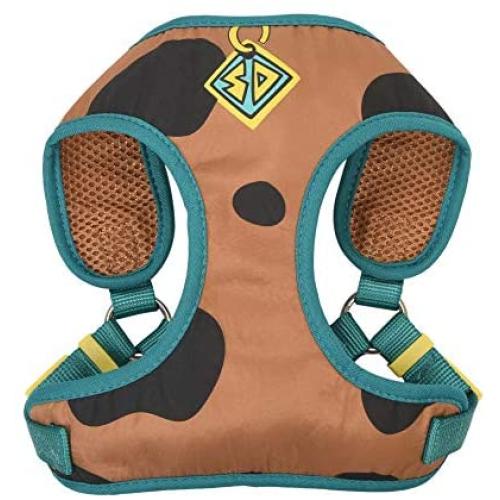 Scooby-Doo Warner Brothers Dog Harness | Soft and Comfortable Medium Dog Harness Dog Harness No Pull Tan and Blue Dog Harness
