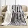 VIVILINEN Sherpa Fleece Throw Blanket Twin Size Stripe Flannel Fleece Blanket Super Soft Plush Fluffy Lap Blankets for Couch Sofa Bed Nap Blanket (Grey, 60'' x 80'') VIVILINEN Sherpa Fleece Throw Blanket Twin Size Stripe Flannel Fleece Blanket Super Soft Plush Fluffy Lap Blankets for Couch Sofa Bed Nap Blanket (Grey, 60'' x 80'')
