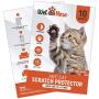 WetNose Anti Cat Scratch Deterrent Furniture Protectors, 10 Sheets, Double Sided Tape for Sofa, Couch, Chair or Beds, Invisible Training Guard for Pets, 12 x 17 Inch Each