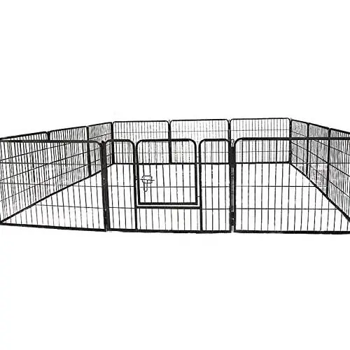 QRDA Pet Fence Folding Metal Playpen 12-Panel Exercise Outdoor Playpen 32''×24'' H QRDA Pet Fence Folding Metal Playpen 12-Panel Exercise Outdoor Playpen 32''×24'' H
