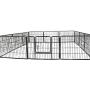 QRDA Pet Fence Folding Metal Playpen 12-Panel Exercise Outdoor Playpen 32''×24'' H