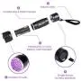 2 Pack UV Flashlight, Delxo 21 LED Black light Flashlite 395nm Detector for Dog Pet Urine Stains Bed Bugs and Scorpions,Authenticate Currghtency,Detection Lis of Fluorescent Agent