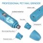 AUSHEN Dog Nail Grinder, Dog Nail Trimmer Clippers Electric Pet Nail Grinder Professional Rechargeable Low Noise Painless Paws Grooming for Small Medium Large Breed Dogs and Cats