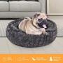 Dog Bed - Comfortable Pet Bed - Ultra Soft Fabric - Machine Washable - Self Warming Round Dogs and Cats Bed