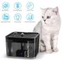 DADYPET Cat Water Fountain 84oz/2.5L Pet Fountain with 5 Filters, Auto Power Off Pump with LED Light, Automatic Pet Drinking Fountain with Silent Pump(<20dB) , Translucent for Water Level Visible