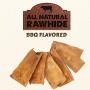 Downtown Pet Supply All Natural BBQ Rawhide Bulk Chew Treats, Long Lasting, Large Thick Cut Beef Rawhide Chips (3'' x 7'' in, 3 LB)