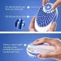 Povinmos Pet Scrubber Shampoo Dispenser Pet Dog Cat Bath & Massage Brush, Silicone Brush Bristle Pet Cleaning Device Wahser Bathing Comb Tool, Blue Povinmos Pet Scrubber Shampoo Dispenser Pet Dog Cat Bath & Massage Brush, Silicone Brush Bristle Pet Cleaning Device Wahser Bathing Comb Tool, Blue