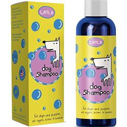 Natural Pet Grooming Shampoo for Dogs and Cats with Colloidal Oatmeal for Dry Itchy Sensitive Skin Calming Aromatherapy Lavender Essential Oil Moisturizing Jojoba Conditioning Treatment to Soften Coat