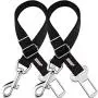 Friends Forever Durable Dog Seatbelt for Carseat, Dog Seat Belt for Vehicle, Tether Attachment to Pet Harness, 20-32 Inches Adjustable Length, Crash Tested Nylon Black, 2-Pack Set Friends Forever Durable Dog Seatbelt for Carseat, Dog Seat Belt for Vehicle, Tether Attachment to Pet Harness, 20-32 Inches Adjustable Length, Crash Tested Nylon Black, 2-Pack Set