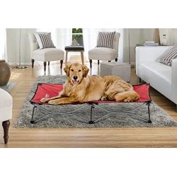 Carlson Pet Products Carlson Elevated Dog Bed, Indoor or Outdoor Dog Bed for Large Dogs, Red