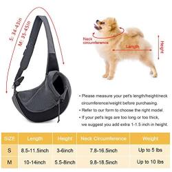 WOYYHO Pet Dog Sling Carrier Breathable Mesh Adjustable Strap Travel Sling Bag Carrier for Dogs Cats Bunny