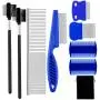 Aodaer 8 Pieces Tear Stain Remover Comb for Cats Dogs Multipurpose Tool for Pet Cat Dogs Removing Eye Mucus, Crust and Matted Fur Pets Grooming Comb Set with Storage Bag Aodaer 8 Pieces Tear Stain Remover Comb for Cats Dogs Multipurpose Tool for Pet Cat Dogs Removing Eye Mucus, Crust and Matted Fur Pets Grooming Comb Set with Storage Bag