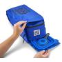 Mobile Dog Gear, Dine Away Dog Travel Bag for Medium and Large Dogs, Includes Lined Food Carriers and 2 Collapsible Dog Bowl, Collapsible Scooper and Placemat, Royal Blue