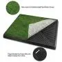 Grass Pee Potty Pad for Dog, Moclever Dog Grass Pad Tray with Drawer，25x20inch Fake Grass Portable Pet Potty Trainer Indoor&Outdoor, Best for Medium and Small Dog