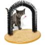 KUNZHAN Catnip Toys,Cat Self Groomer,Arched Cat Scratcher Cat Scratch Toys Scratch and Groom Catnip Blasted Kitten Scratching Pad Massager and Cat Scratcher Cat Grooming Brush Supplies