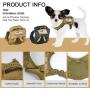 SALFSE Tactical Dog Training Harness Outdoor Working Vest Adjustable Military MOLLE Dog Vest Harness with Rubber Handle