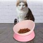 GLOGLOW Pet Anti-Slip Bowl, Tilted Pet Bowls Pets Dog Cat Bowl Lovely Feeding Bowl Dogs Cats Slope Base Feeder