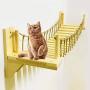 PLAFUETO Wall-Mounted Cat Bridge with 2 Fixed Brackets Cat Perch Cat Mod Cat Condo Kitty Activity Furniture Cat Climber Tree Tower Cat Cloud Shelf Board