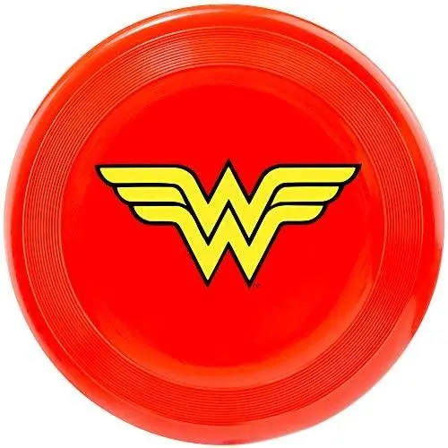 Buckle-Down Dog Toy Frisbee Flyer Wonder Woman Logo Red Buckle-Down Dog Toy Frisbee Flyer Wonder Woman Logo Red