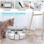 XYUE Cat Water Fountain, 2L Pet Water Dispenser with Clear Water Tank, Automatic USB Powered Water Feeder with Carbon Filtration for Dogs, Ultra-Quite Pet Water Bowl