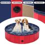 WUYISHAN Foldable Dog Pool Large Pet Bathing Tub Kids Cats Swimming Plastic Pool Backyard Outside Water Game for Kiddie Pets Portable