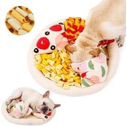 N/G Pet Snuffle Mat for Dogs,Nosework Blanket Feeding Training Mat,Pizza Shape Sniffing Mats,Pet Treat Interactive Puzzle Dispenser Toys,Pet Activity/Bed Mat,Encourages Foraging Skills 20x20 inch