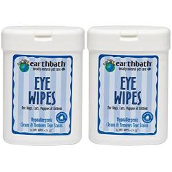 Pet Food Experts Earthbath All Natural Specialty Eye Wipes, 25 Wipes (Pack of 2)