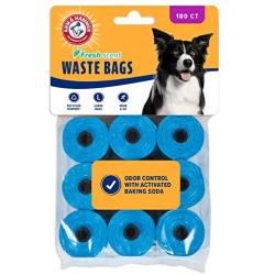 Arm & Hammer Easy-Tear Disposable Waste Bag Refills Assorted Colors Various Multi-packs Available, Blue, 180-pack