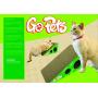 GoPets Premium Cat Scratcher, Wedge Shaped Corrugated Cardboard is Reversible Lasts 2X Longer Includes 1 Pack Catnip, Natural Incline More Ergonomic Than Scratching Post, Cutouts to Hide Toys