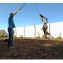 GoodsBeauty Interactive Dog Toys - Extendable Flirt Pole with 2pcs Braided Rope Tugs for Dog Outdoor Entertainment, Train and Exercise, Black, Size L GoodsBeauty Interactive Dog Toys - Extendable Flirt Pole with 2pcs Braided Rope Tugs for Dog Outdoor Entertainment, Train and Exercise, Black, Size L