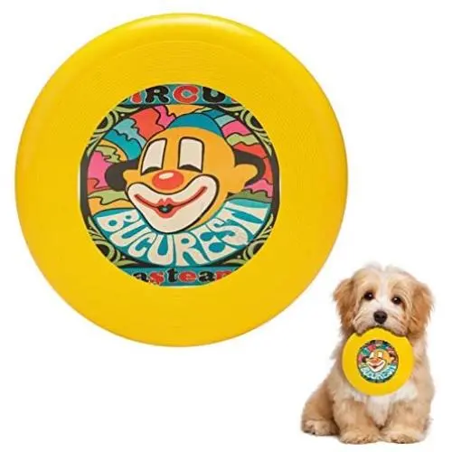 Pet Frisbee Flying Disc Dog Toy - Multifunction Bucharest Clown Hungarian Circus Poster 1974 Pet Frisbee Flying Disc Dog Toy - Multifunction Bucharest Clown Hungarian Circus Poster 1974