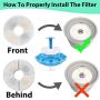 IRON JIAS Pet Fountain Automatic Water Dispenser Filters(6-Pack)-Ion Exchange Resin and Coconut Activated Carbon Drinking Water Fountain Filters Replacement for Most Flower Fountains.