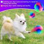 2 Pieces Light Up Dog Balls Large Size LED Glowing Elastic Balls Flashing Molar Ball Dog Light Color Balls Interactive Pet Toys for Cats Dogs Chewing Teeth Cleaning, 2.8 Inch