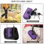 Outus 6 Pieces Dog Poop Bag Dispenser Dog Poop Bag Holder Leash Attachment Pet Waste Bag Dispenser Zippered Pouch Pet Poop Pickup Dispenser with Hook for Walking Running Hiking, Purple Blue Black