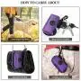 Outus 6 Pieces Dog Poop Bag Dispenser Dog Poop Bag Holder Leash Attachment Pet Waste Bag Dispenser Zippered Pouch Pet Poop Pickup Dispenser with Hook for Walking Running Hiking, Purple Blue Black